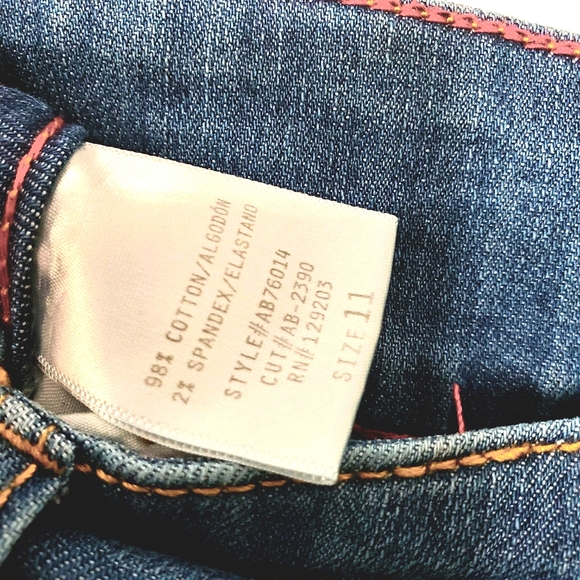 18) GLAMOUR FARMS Skinny Raw Hem Destressed Sz. 11 Juniors - Picture 3 of 5